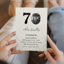 Einfache und elegante 70. Geburtstagsparty Canva