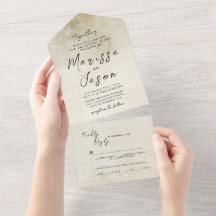 Einfache und elegante Alt Paper Wedding