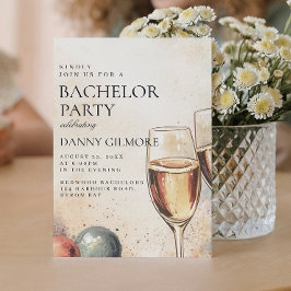 Einfache und elegante Bachelor Party Einladung