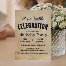 Einfache und elegante Beige Double Birthday Party 