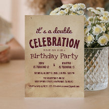 Einfache und elegante Beige Double Birthday Party 