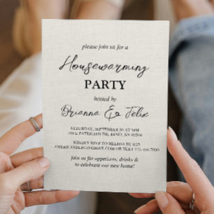 Einfache und elegante House-Warming-Party Einladung