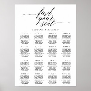Einfache und elegante kalligraphische Hochzeitssti Poster