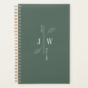 Einfache und elegante Monogram Mineral Green Planer