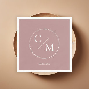Einfache und elegante Monogramm Serviette Napkins