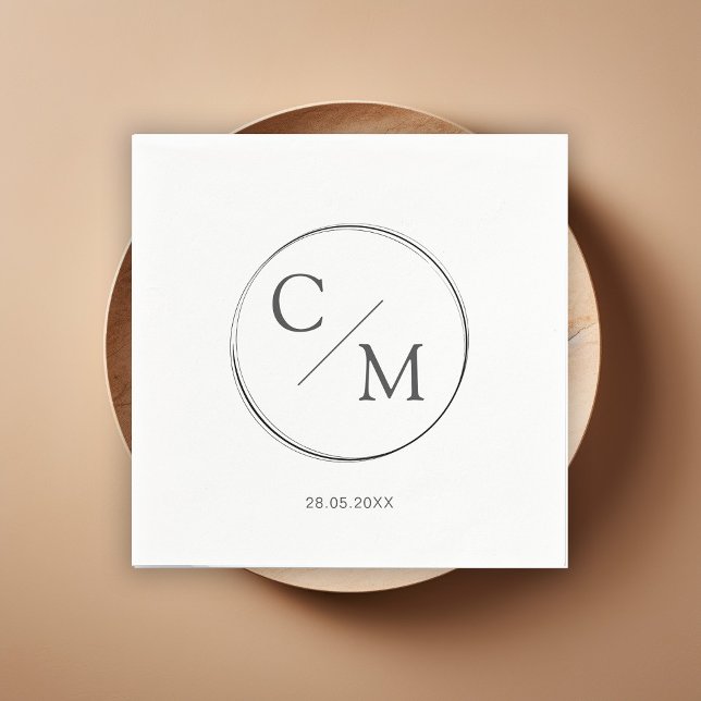 Einfache und elegante Monogramm Serviette Napkins (Von Creator hochgeladen)