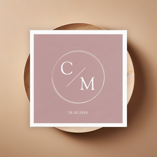 Einfache und elegante Monogramm Serviette Napkins (Von Creator hochgeladen)