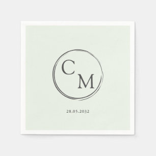 Einfache und elegante Monogrammserviette Serviette