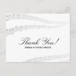 Einfache und elegante Musical Dankeschön Karten