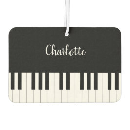 Einfache und elegante Piano-Tastatur in Schwarz un Autolufterfrischer