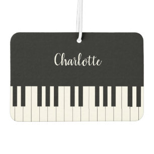 Einfache und elegante Piano-Tastatur in Schwarz un Autolufterfrischer