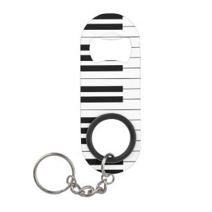 Einfache und elegante Piano-Tastatur in Schwarz un Mini Flaschenöffner