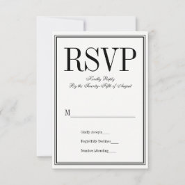 Einfache und elegante RSVP-Karte für Hochzeiten RSVP Karte