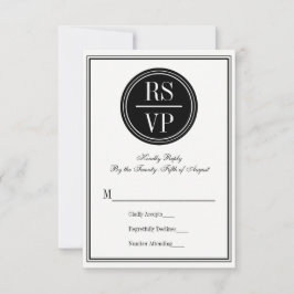 Einfache und elegante RSVP-Karte für Hochzeiten RSVP Karte