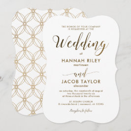 Einfache und elegante Script-Hochzeit Einladung