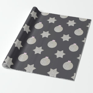Einfache und elegante Sterne und Ornamente Geschenkpapier