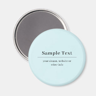 Einfache und elegante Textvorlage   Babyblau Magnet