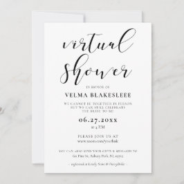 Einfache und elegante virtuelle Dusche Einladung