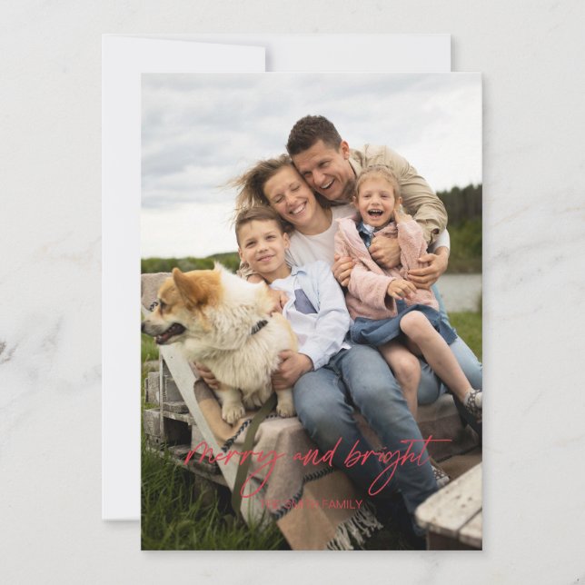 Einfache und helle Urlaubskarte Einladung (Vorderseite)