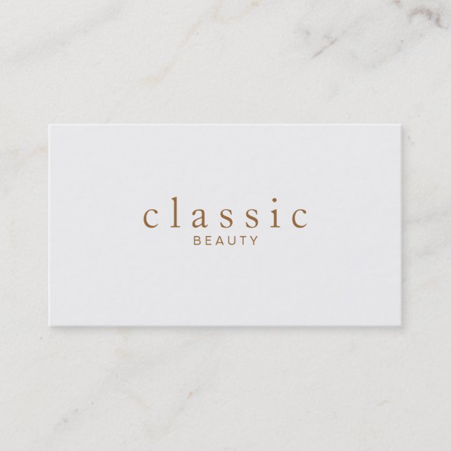 Einfache und klassische Beauty Light Gray Minimali Visitenkarte (Vorderseite)
