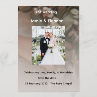 Einfache und klassische Hochzeitseinladung  Einladung