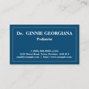 Einfache und klassische Podiatrist-Visitenkarte Visitenkarte
