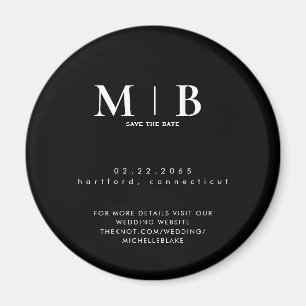 Einfache und kleine Monographie-Hochzeit Sichern S Magnet
