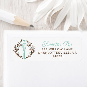Einfache und minimale Bäckerei Whisk Wreath Logo