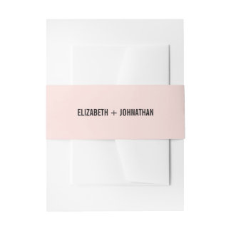 Einfache und minimale rosa Typografie Einladungsbanderole