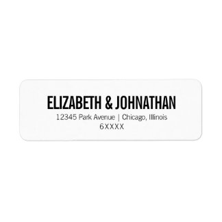 Einfache und minimale Typografie-Hochzeitadresse