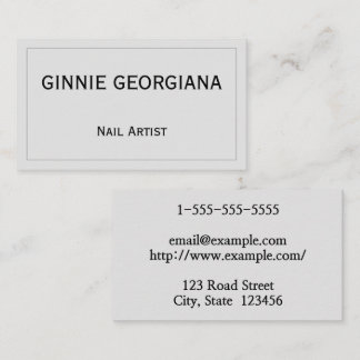 Einfache und Minimalistische Nail Artist Business Visitenkarte