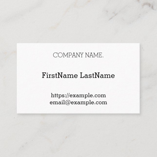Einfache und Minimalistische Visitenkarte (Vorderseite)