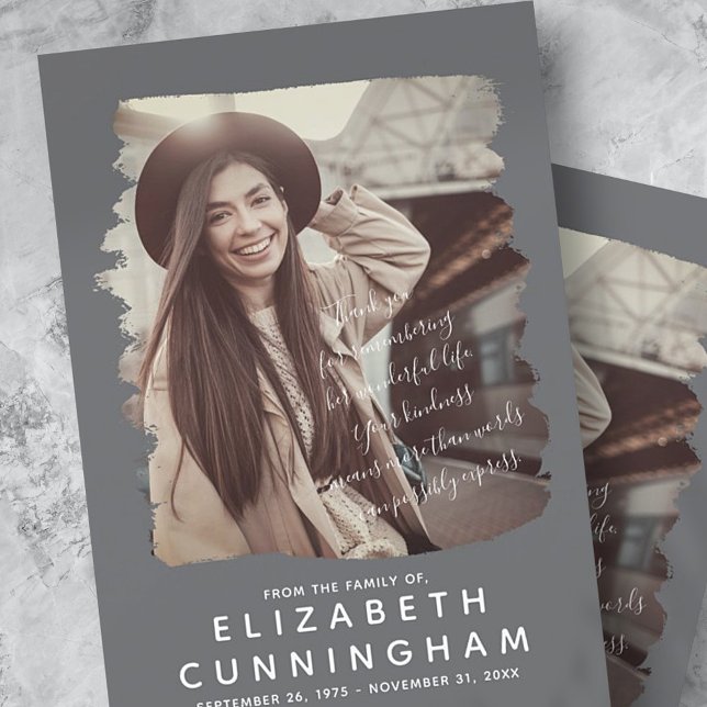 Einfache und moderne Foto-Rahmen Dankeskarte (Von Creator hochgeladen)