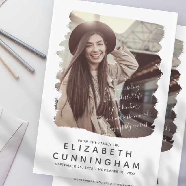 Einfache und moderne Foto-Rahmen Dankeskarte (Von Creator hochgeladen)