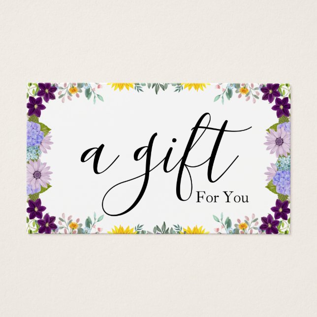 Einfache und moderne Geschenkgutschrift (Vorderseite)