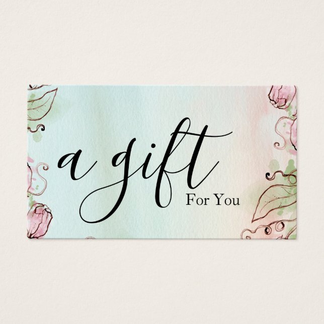 Einfache und moderne Geschenkgutschrift (Vorderseite)