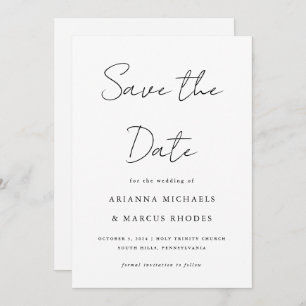 Einfache und moderne Hochzeiten retten das Datum Save The Date