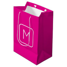 Einfache und moderne Monogramm | Rosa und Weiß