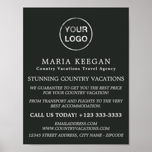 Einfache und moderne Reiseagentur Werbung Poster (Vorne)