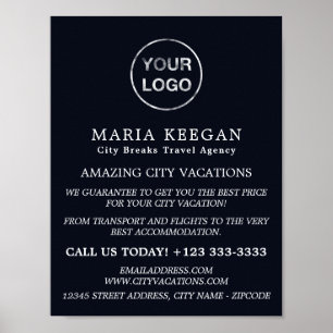 Einfache und moderne Reiseagentur Werbung Poster