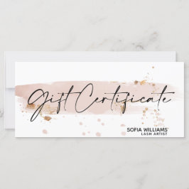 Einfache und moderne Rosa-Gutscheinkarte