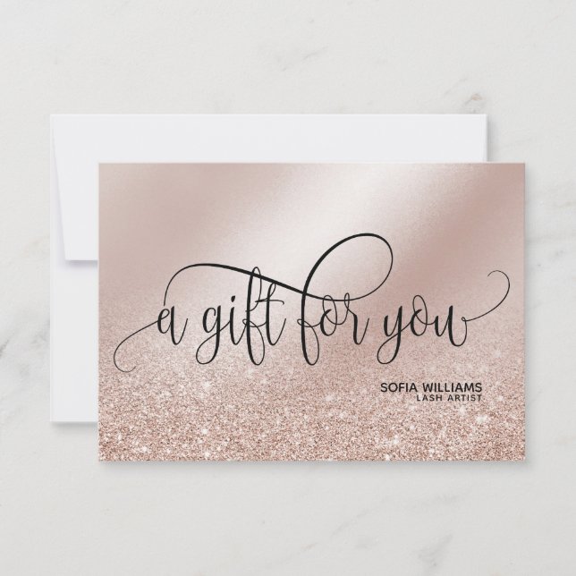 Einfache und moderne Rose - Gutscheinkarte (Vorderseite)