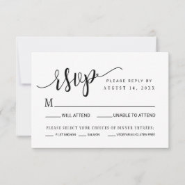 Einfache und moderne RSVP-Antwortkarte für Hochzei RSVP Karte