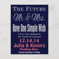 Einfache und moderne Save the Date Postkarte
