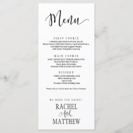 Einfache und moderne Speisekarte für Hochzeiten2 Menükarte