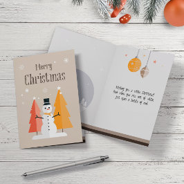 Einfache und moderne Weihnachts-Grußkarte. Feiertagskarte