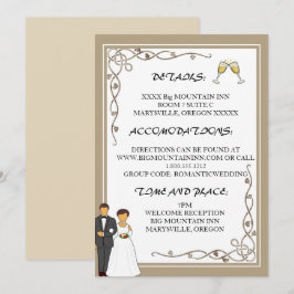 Einfache und romantische Hochzeit Einladung