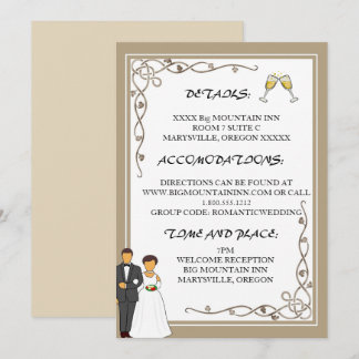 Einfache und romantische Hochzeit Einladung
