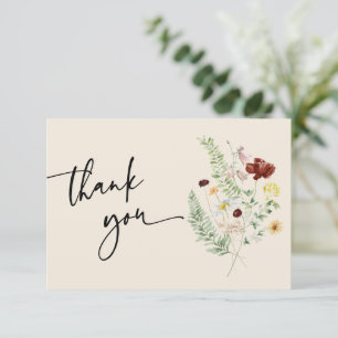 Einfache und schicke florale Dankeschön-Karte Dankeskarte