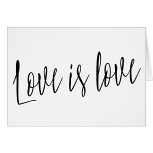 Einfache und schöne Kalligrafie "Liebe ist Liebe"
